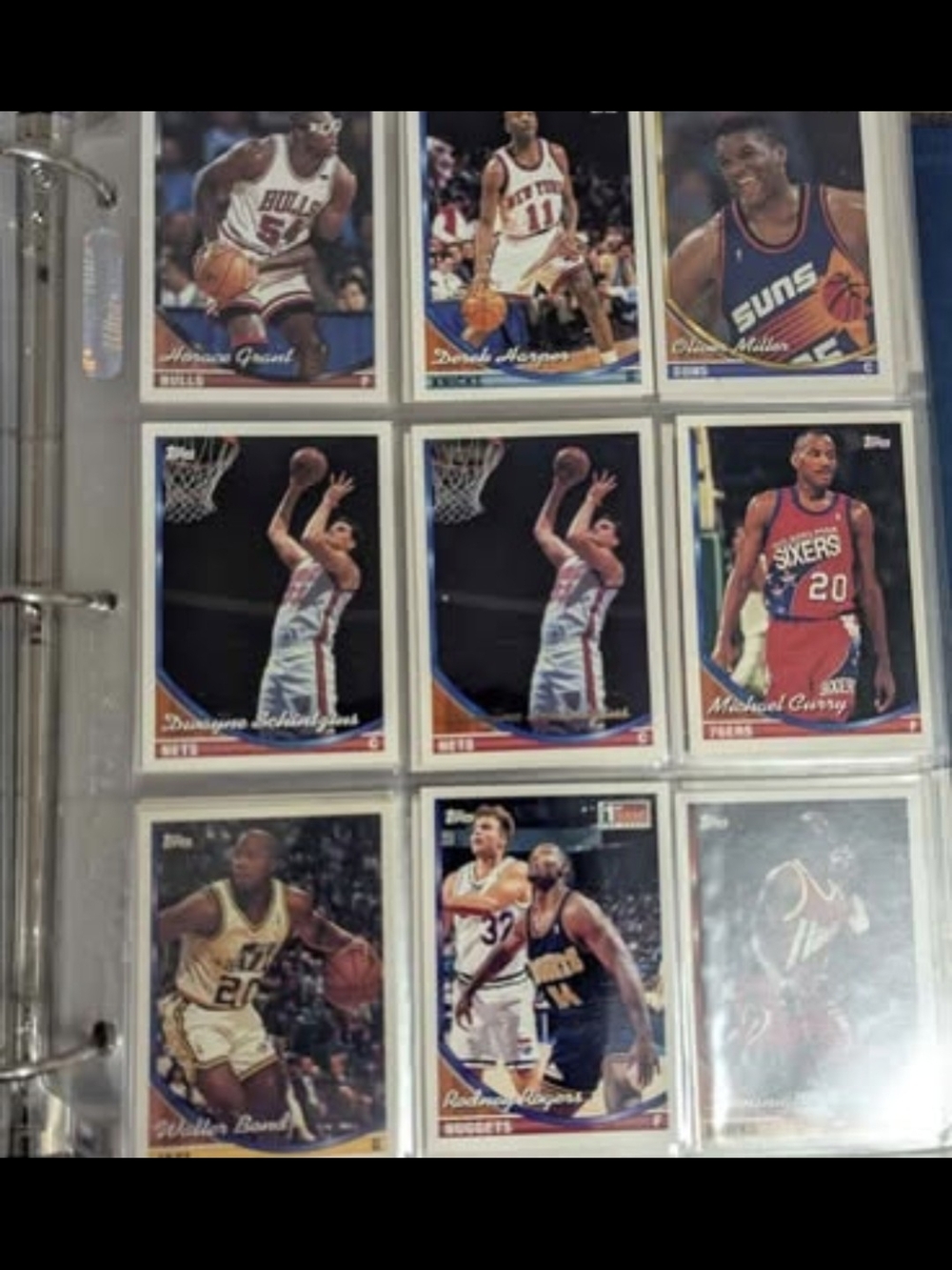 1993-94 Topps, Lot of 293 cards,in order, Bulls,Lakers,Suns,Knicks,Heat,Celtic